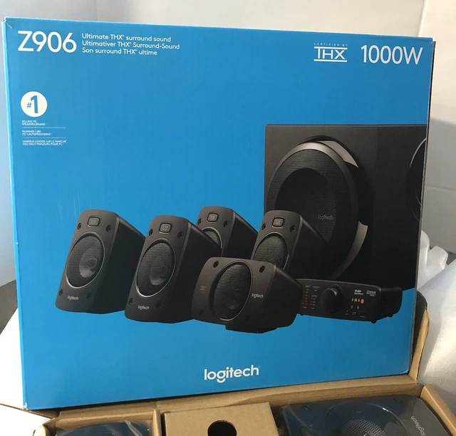 LOGITECH Z906 5.1 SURROUND SOUND SPEAKER SYSTEM THX, Dolby Digital, and