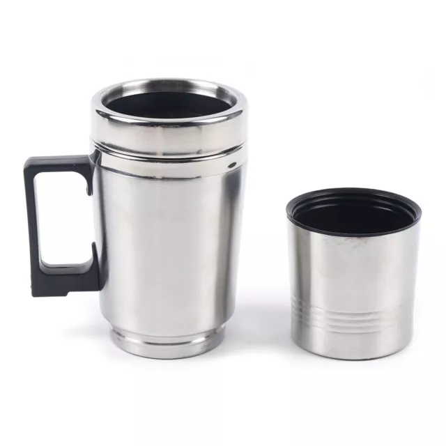 Car Heating Cup Coffee Maker Travel Portable Pot Heated Thermos Mug Kettle 12V 10