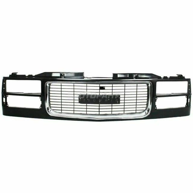 Grille Black Shell & Insert Cross Bar Insert Fits 1994-2000 GMC C2500 GM1200392