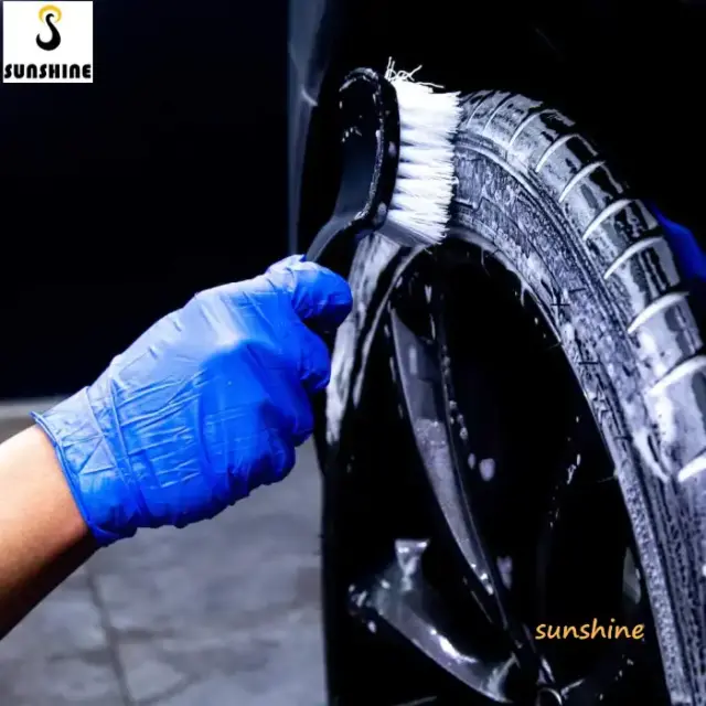 Dedicated Car Tyre wheel Cleaning Scrubbing Brush for deep cleaning sidewalls