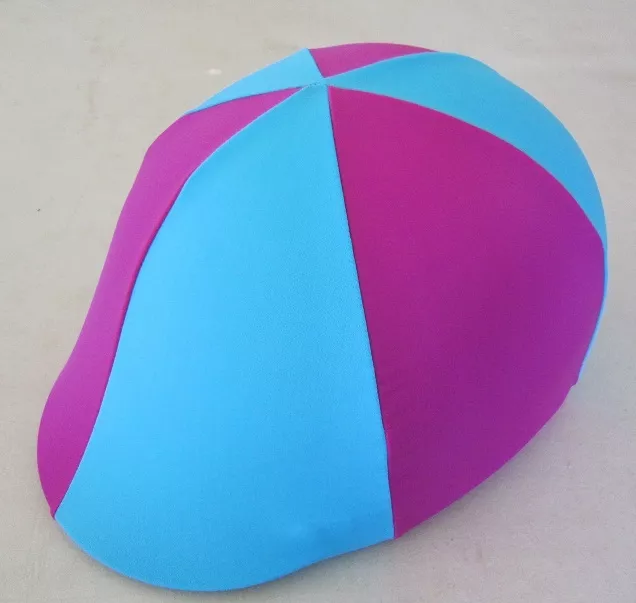 Horse Helmet Cover ALL AUSTRALIAN MADE Hot pink & Sky Blue Any size you need