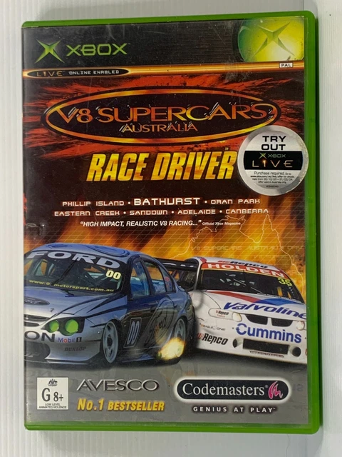 V8 SUPERCARS RACE Driver Original Xbox Game Microsoft PAL With Manual ...