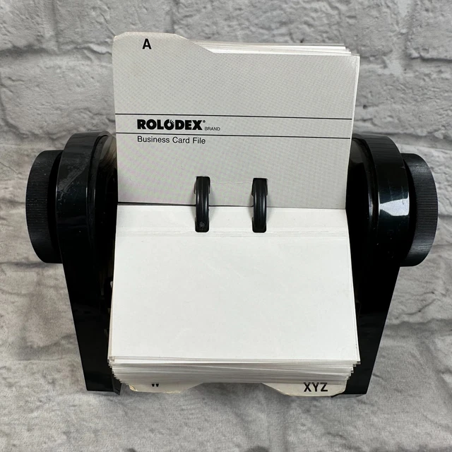 VTG ROLODEX OPEN Business Card Rotary Filing System Office AZ Model No
