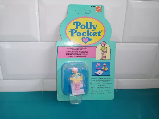 Polly pocket Neuf blister bague Sammie skateboard Bluebird ring