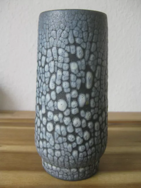 Original Albert Kiessling Schlangenhaut Glasur DDR Studio Keramik Vase 60er 70er