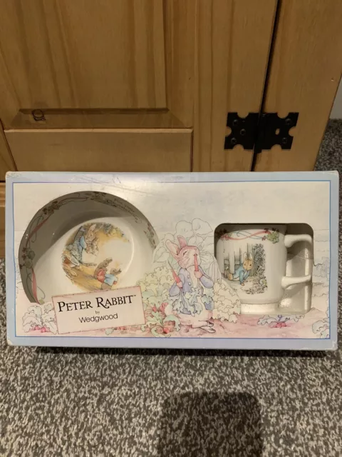 Brand New Wedgewood- Peter Rabbit Christening Plate & Cup