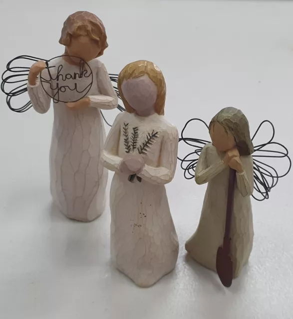 Willow Tree figurines X 3  Angel of the Garden  / Angel of Remembrance/ Just For