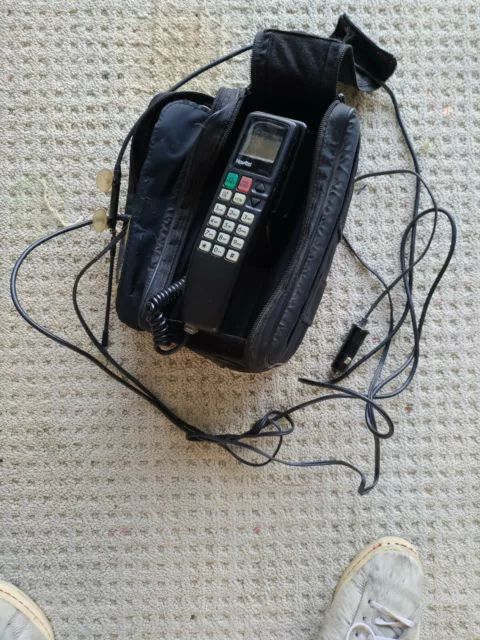 Vintage Sac Cellulaire Téléphone/ Novaatel/ Avec Voiture Antenne