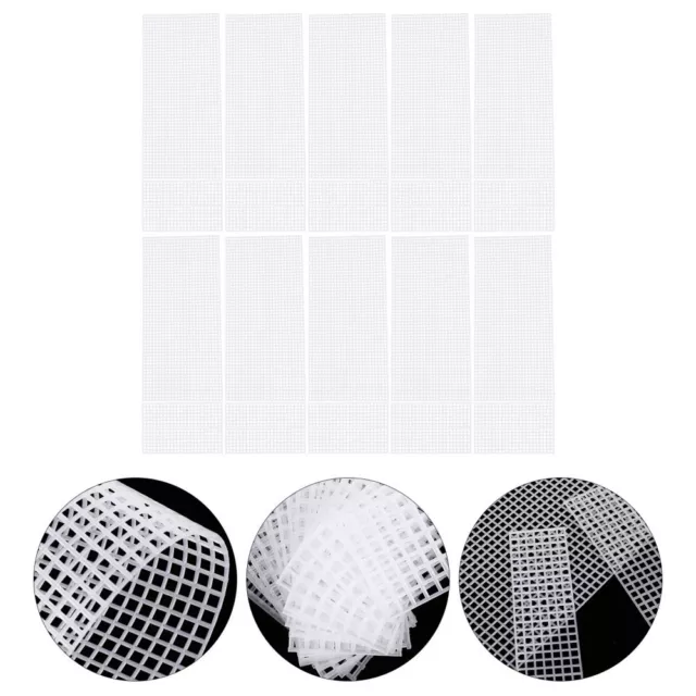 10 Pcs Gewebtes Netz Plastik DIY Taschenplatte DIY-Taschenmaterial Weben