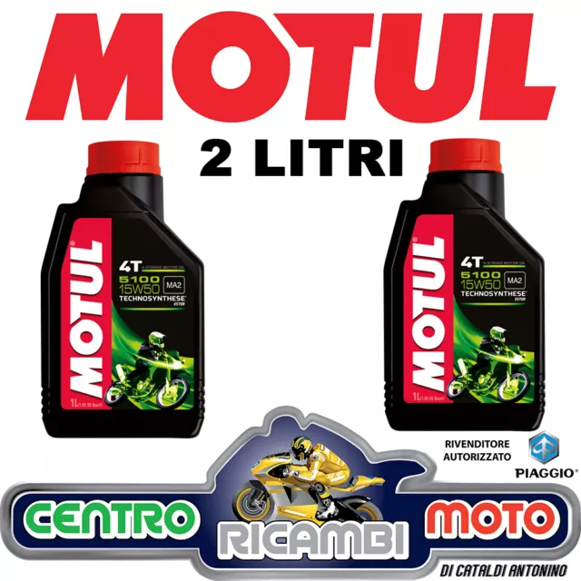 Olio Motore Moto Motul 5100 15W50 15W 50 15W-50 4T MA2 2 litri lt Semisintetico