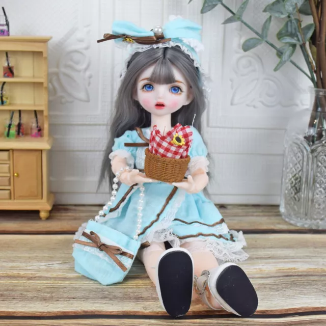 30cm BJD Doll Movable Body Dolls with Full Set Fashion Clothes Cute Girls Dolls
