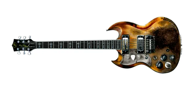 Tony Iommi's Jaydee SG ""Old Boy"" Gitarren-Grußkarte, DL-Größe