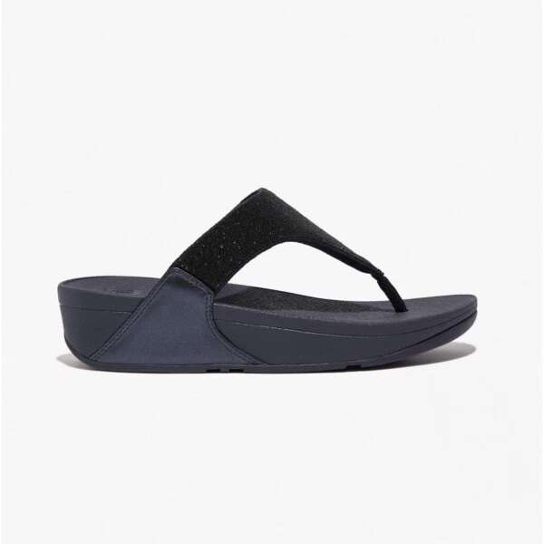 Fit Flop LULU OPUL Womens Slip On Summer Wedge Toe-Post Sandals Midnight Navy