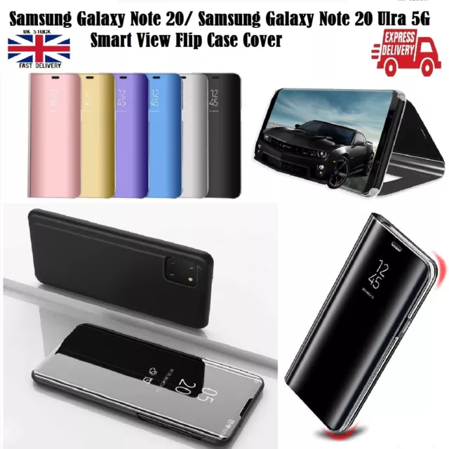 SMART VIEW MIRROR Flip Stand Case Cover For Samsung Galaxy Note 20 Ultra 5G  £5.99 - PicClick UK