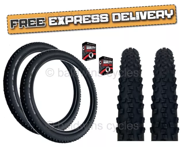 PAIR Schwalbe BLACK JACK 12 x 1.90 Kids Bike Cycle Pram Scooter TYRES & TUBES