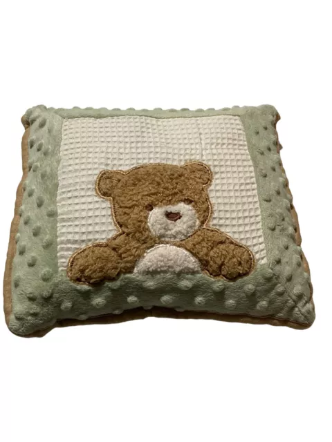 Almohada decorativa para bebé con acento texturizado verde marrón blanco moderno