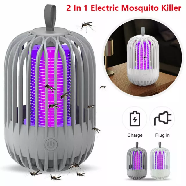 2 in 1 Electric Mosquito Killer Lamp Insect Fly Pest Bug Zapper Catcher Trap