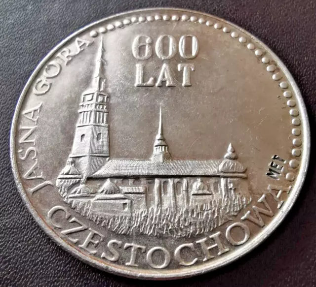 Polen Medaille 600 Lat Papst Jan Paweł II Jasna Gora Czestochowa Silber