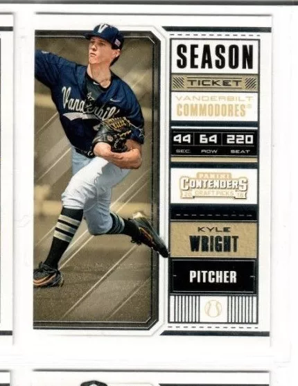 KYLE WRIGHT 2018 Panini Contenders Draft Picks Season Ticket #21 BRAVES ATLANTA