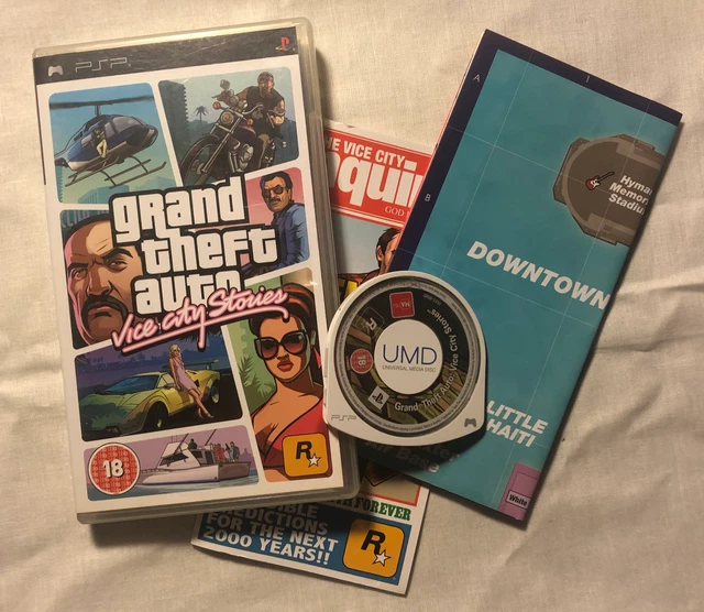 Jeu PSP Grand Theft Auto Vice City Stories - Carte + Notice - Bon état