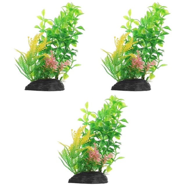 3pcs plante d'aquarium aquatique aquarium plante aquatique plastique