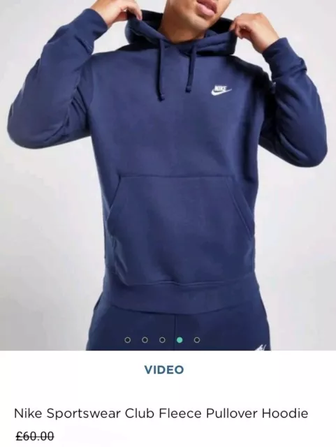 NIKE FOUNDATION FLEECE Overhead Hoodie Mens Size Medium 33.99 PicClick UK