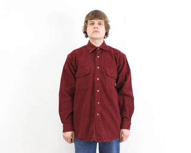 Field & Stream Moleskin Uomo M Cotone con Bottoni Camicia Camoscio Manica Lunga
