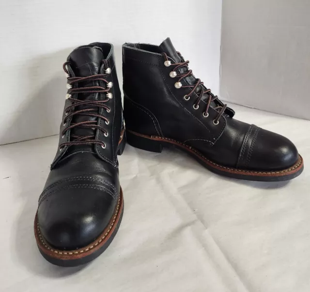 RED WING WOMEN'S Size 8 Black Iron Ranger Ankle Boots Leather Toe Cap ...