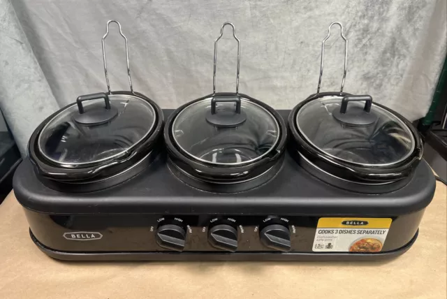 FRIENDS Triple Slow Cooker with 3 Separate 2½ Quart Inserts