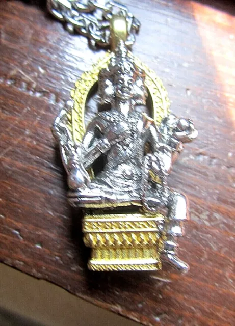 Lord Brahma Stainless Steel Brass Ancient Hindu Deity Silver Gold Pendant Jewelr