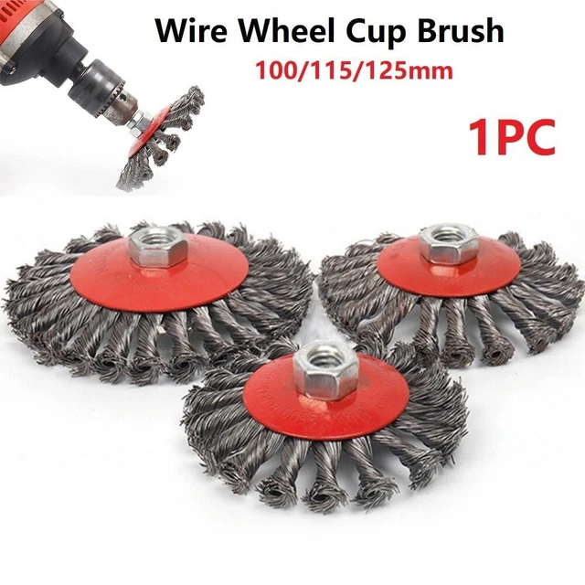 Lot De 2 Brosses à Pot Nylon 75mm M14 Pour Meuleuse D'Angle - Ébavurage Rouille Peinture