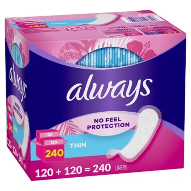 Always Daily Thin Liners, Unscented - Regular (240 ct.)