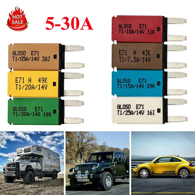530A 12V MINI Automatic Reset ATM Circuit Breaker Blade Fuse for Truck