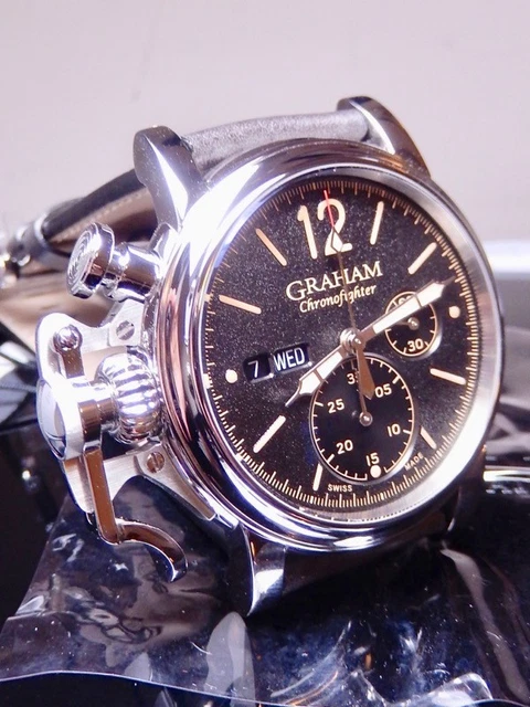 GRAHAM CHRONOFIGHTER VINTAGE Day Date 43 100 NIB AMAZING Discount