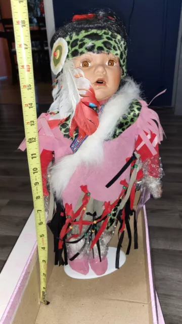 Goldenvale Collection Native American Indian Porcelain 18" Doll New W box "Fay"