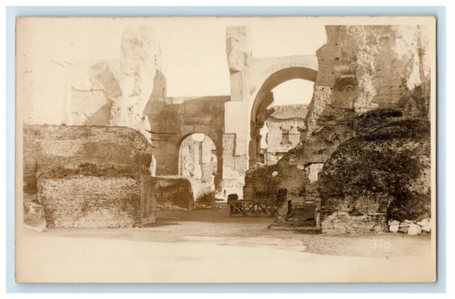 c1920's A View Of Baths Of Caracalla RPPC Photo Unposted Vintage Postcard