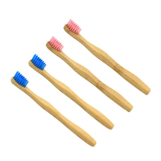 4 pz spazzolini da denti in legno per bambini necessità quotidiane