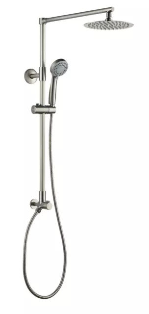 Polaris 3 Retrofit Rain Shower Set, Handheld Shower, Extension, Brushed Nickel