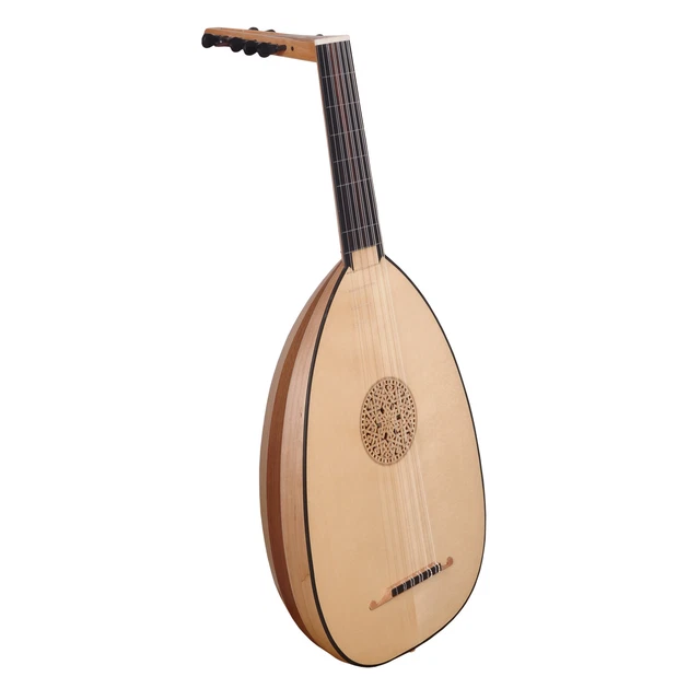 Muzikkon 6 Course Heartland Renaissance Lute, Left Handed Maple & Walnut