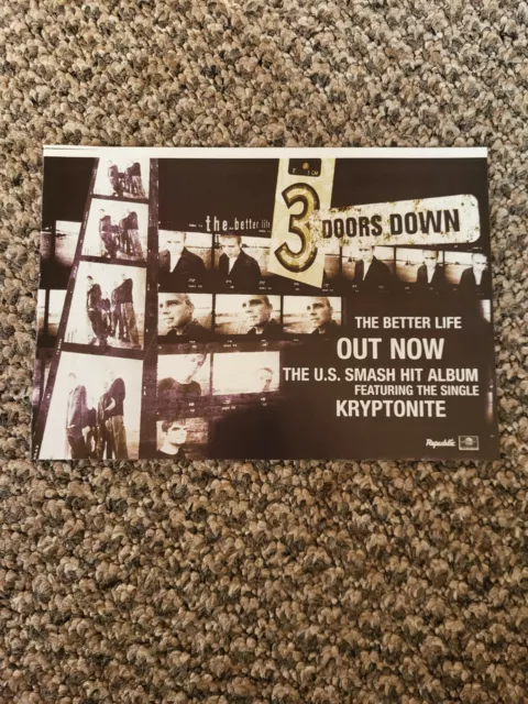 Bel5 Advert 5X8 3 Doors Down : The Better Life Album