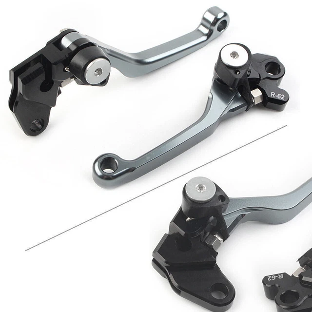 Pivot Brake Clutch Levers Aluminum For SUZUKI RM125 RM250 RM85 RM 85/125 Grey