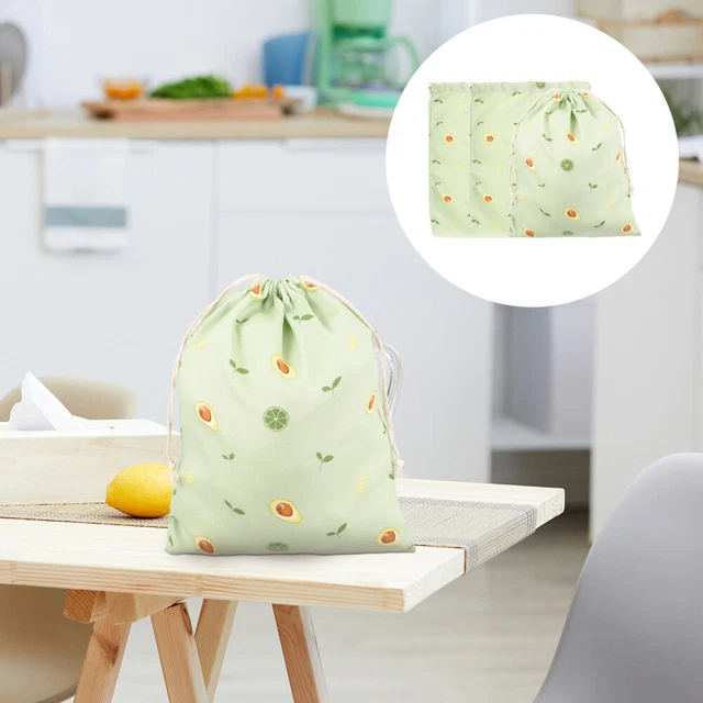 3 Pcs Bijoux Sacs Cordon Sac À Cordon En Toile Sacs À Cordes Mini Peu Frais