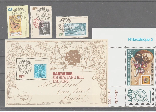 Barbados  Blocks + Marken Sir Rowland Hill  **postfrisch