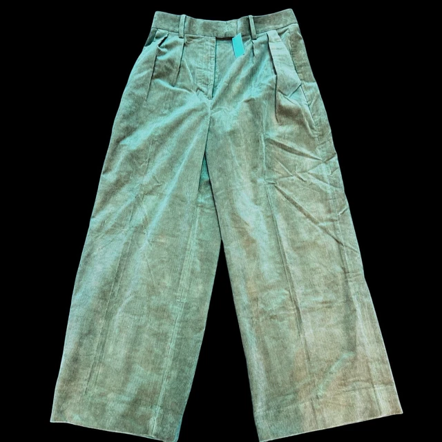 NWT Womens 10 Petite Banana Republic Rivoli Corduroy Wide Leg Pants Vicuna Brown