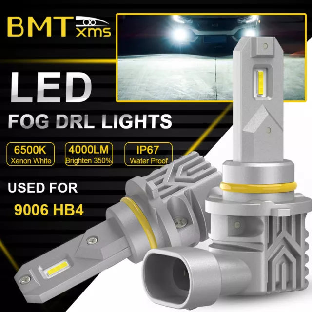 2pcs 9006 HB4 LED Fog Light Bulbs Driving DRL Daytime 40W Kit White Super Bright