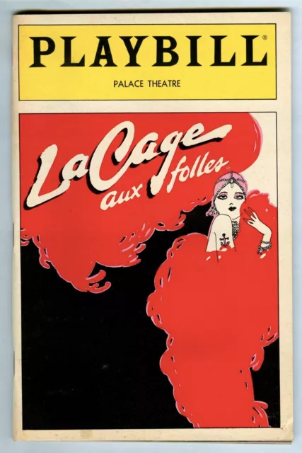 Vintage 1983 La CAGE AUX FOLLES Palace Theatre BROADWAY Playbill! ORIGINAL CAST!