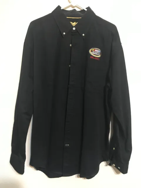 Nascar Sports Grille Orlando Black Button-Down Shirt XL Vintage Eagle Dry Goods