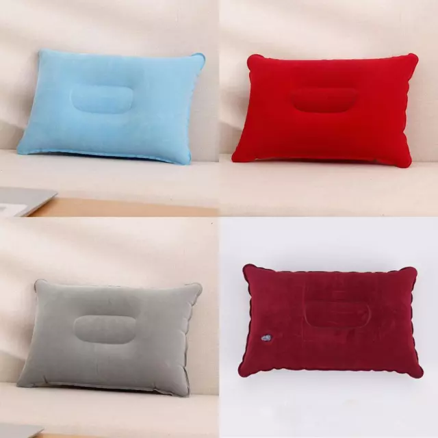 22*34CM Inflatable Camping Pillow Blow Up Festival Cushion Travel Outdoors P4F8