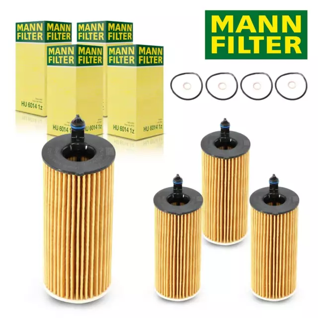 Mann Filtre HU6014/1Z à Huile 4x Pour BMW F20-F23 F30-F34 F10 G30 G11 X3 X4 X5