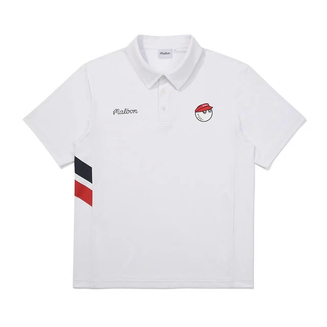 Malbon■(M)XERO Bucket Flag Polo T-shirt■送料込 Genuine Malbon Golf XERO BUCKET FLAG POLO T-SHIRT WHITE (MAN